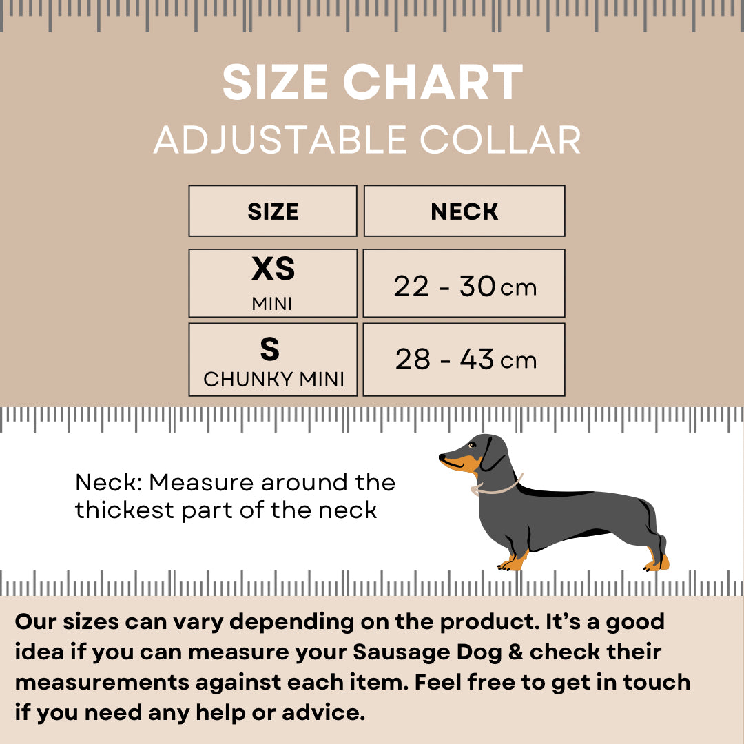 ‘Dashin’ Through The Dough’ Gingerbread Adjustable Dachshund Collar