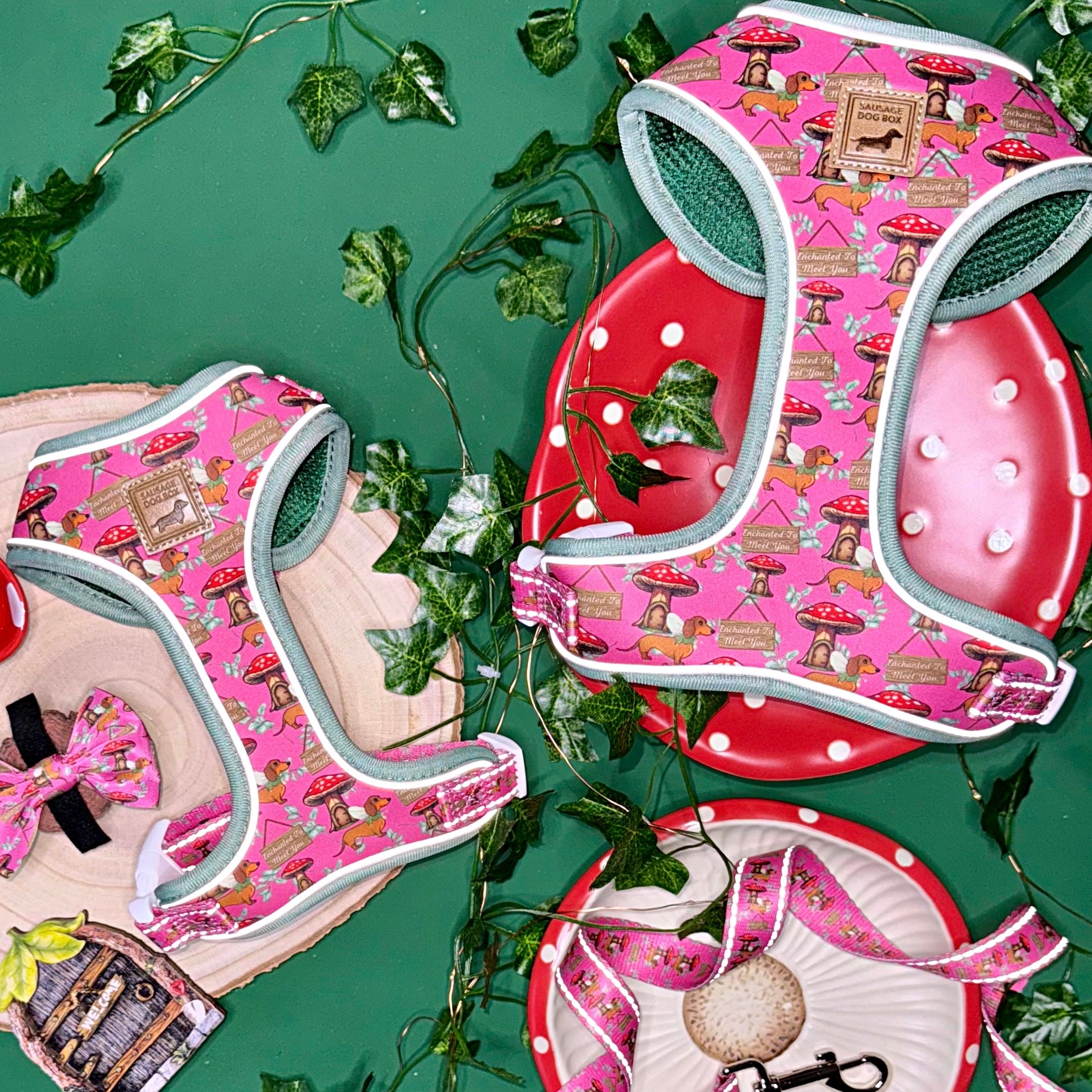 Enchanted Pink Anti-Rub Dachshund Harness