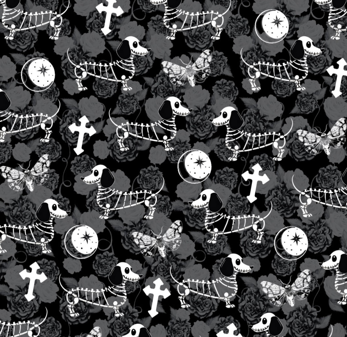 Black Twilight Doxie Dachshund Dog Collar