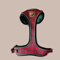 Load image into Gallery viewer, Tart'n Up Anti-Rub Dachshund Harness Red Tartan Sausage Dog Print

