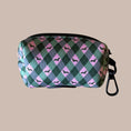 Load image into Gallery viewer, Pink Rosewood Argyle Clip On Poop Bag Holder
