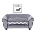Load image into Gallery viewer, Sausage Dog Box Grey Zig Zag Bed/Sofa
