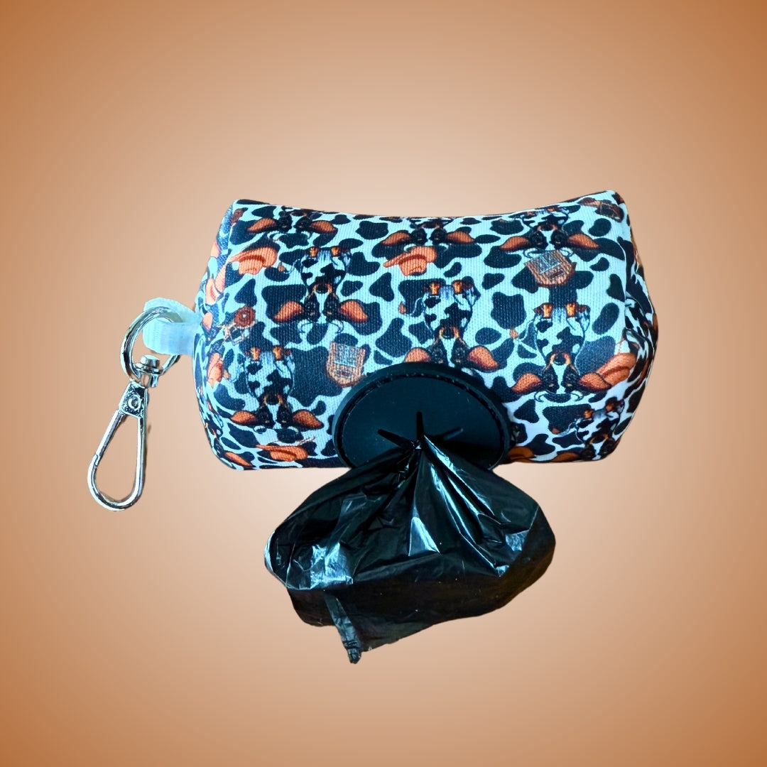 Classic Cow Dachshund Poop Bag Holder