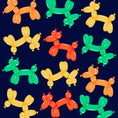 Load image into Gallery viewer, Navy Balloon Dog Dachshund Bow Tie
