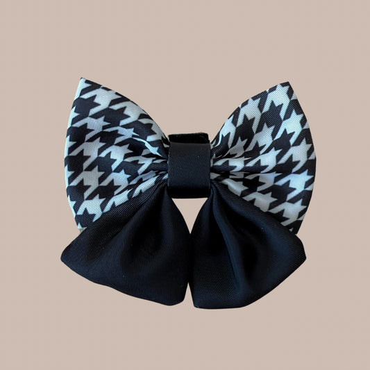 Houndstooth Sailor Bow for Dogs
