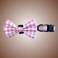 Load image into Gallery viewer, Pretty Pink Houndstooth Adjustable Dachshund Collar - Sausage Dog Box
