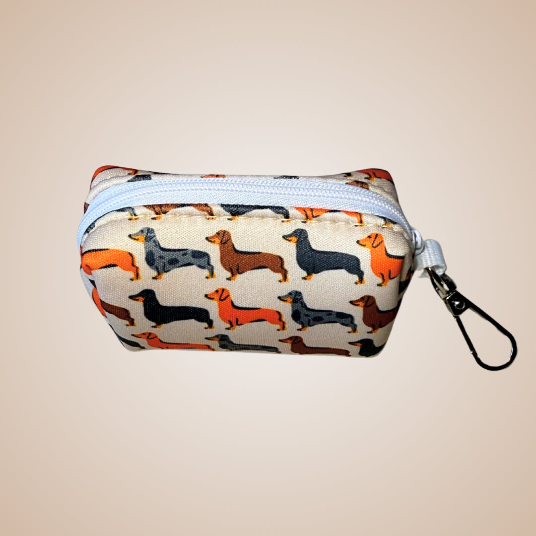 Beige Sophisticated Sausage Dachshund Poop Bag Holder
