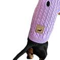 Load image into Gallery viewer, Lavender Lilac Luxury Cable Knit Dachshund Jumper
