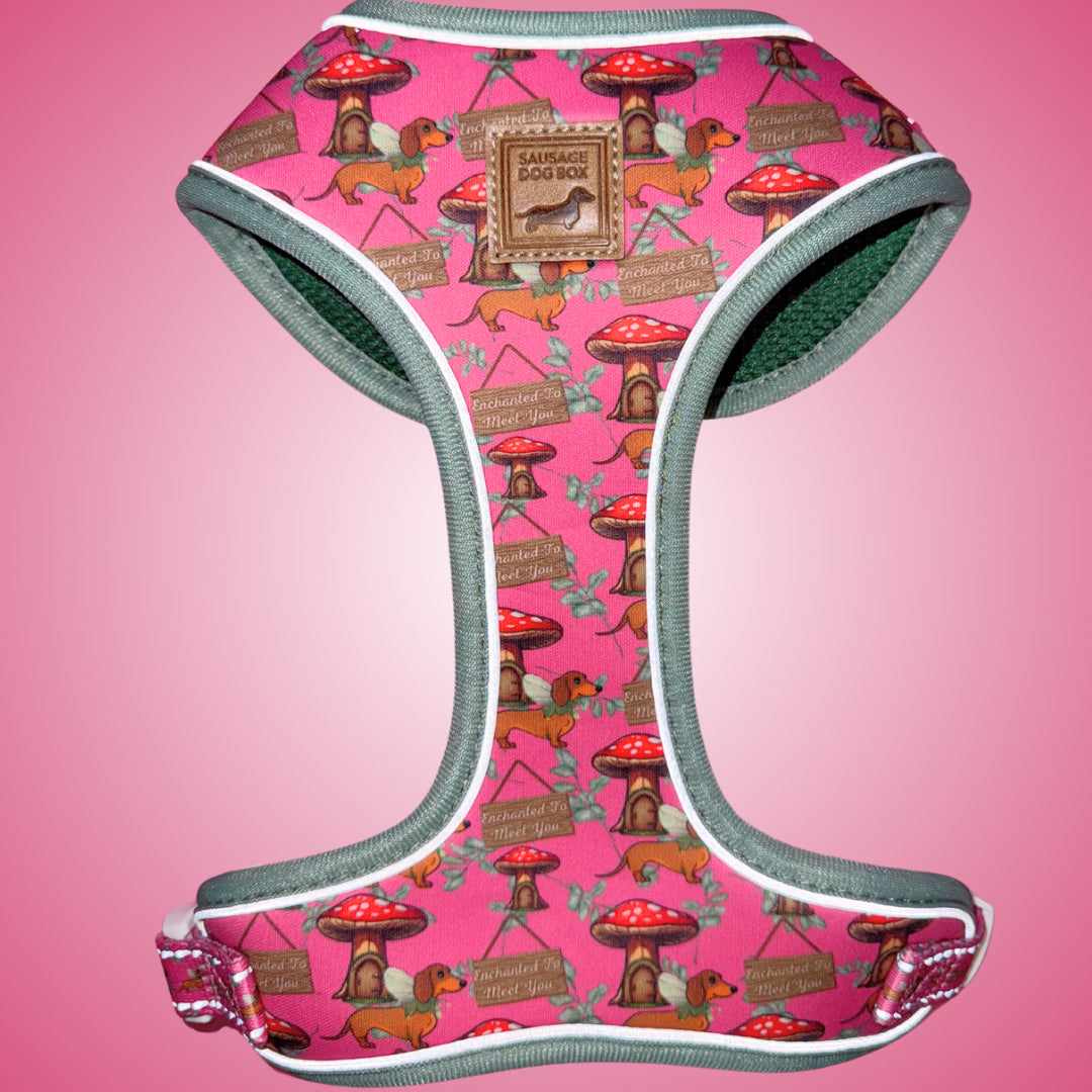 Enchanted Pink Anti-Rub Dachshund Harness