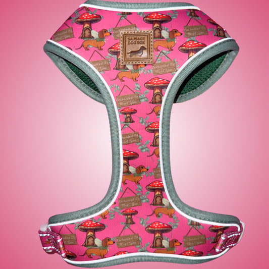Enchanted Pink Anti-Rub Dachshund Harness
