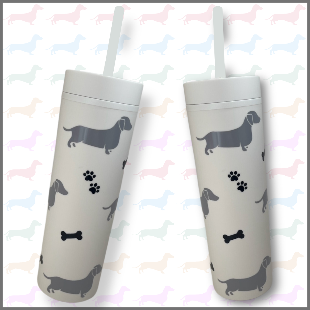 Sausage Dog Box Skinny Tumbler Drinks Cup