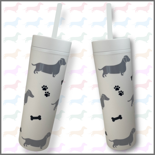 Sausage Dog Box Skinny Tumbler Drinks Cup