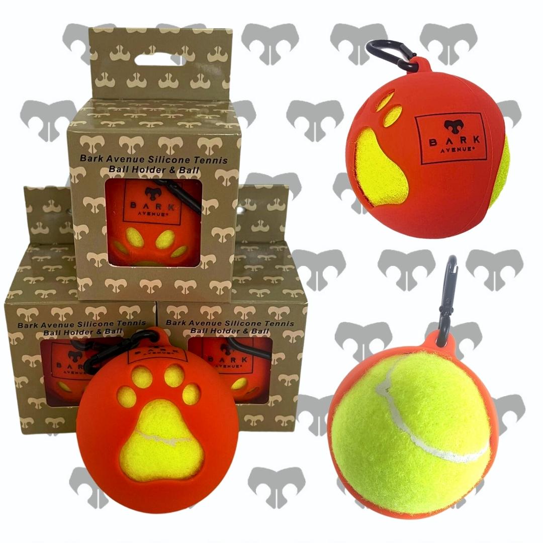 CLEARANCE - BARK AVENUE Tennis Ball Holder & Tennis Ball
