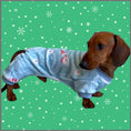 Load image into Gallery viewer, Snow Cute Dachshund Christmas PJ Onesie Outfit - Blue
