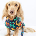 Load image into Gallery viewer, Navy Thermal Dachshund Puffer Coat With Inbuilt Harness Balloon Sausage Dog
