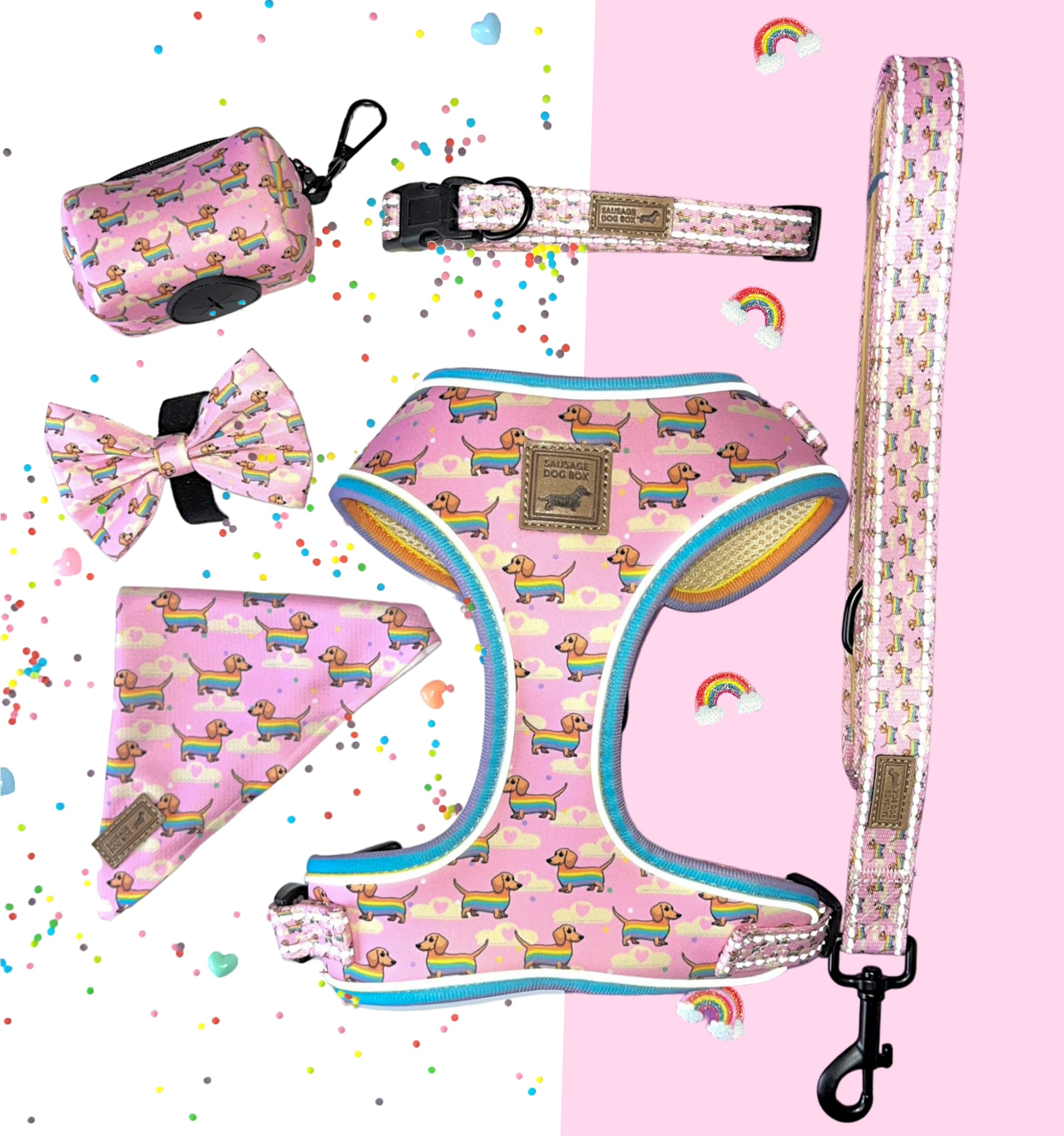 Anti-Rub Harness Designed For Dachshunds - Chasing Rainbows