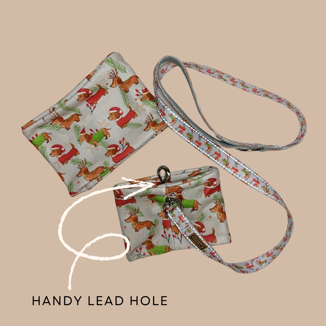 Frosty Sausages  Dachshund Christmas Dog Snood Scarf