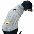 Load image into Gallery viewer, Cloud Blue Luxury Cable Knit Dachshund Jumper

