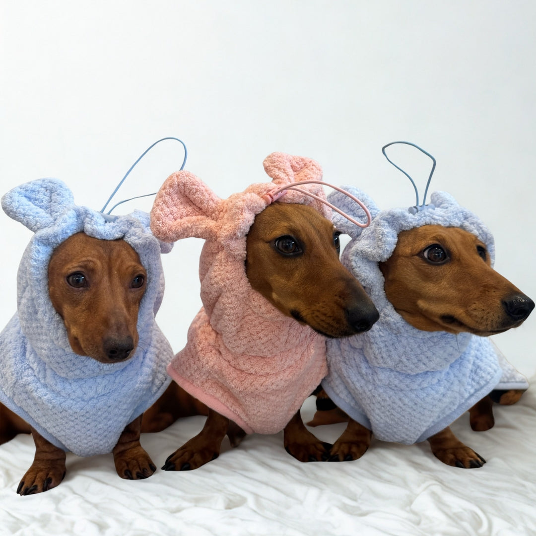 Cotton Candy DoxieRobe - Bamboo Dachshund Drying Robe