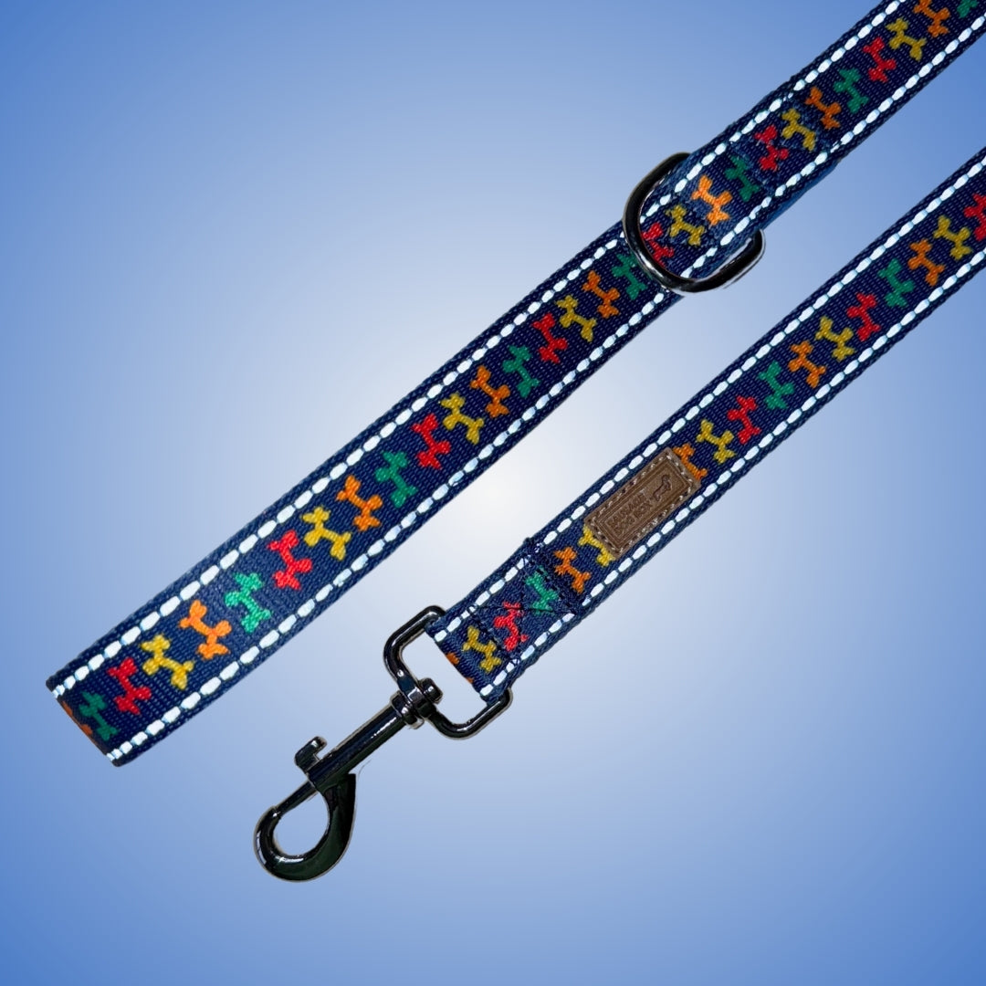 Navy Balloon Dog Dachshund Lead