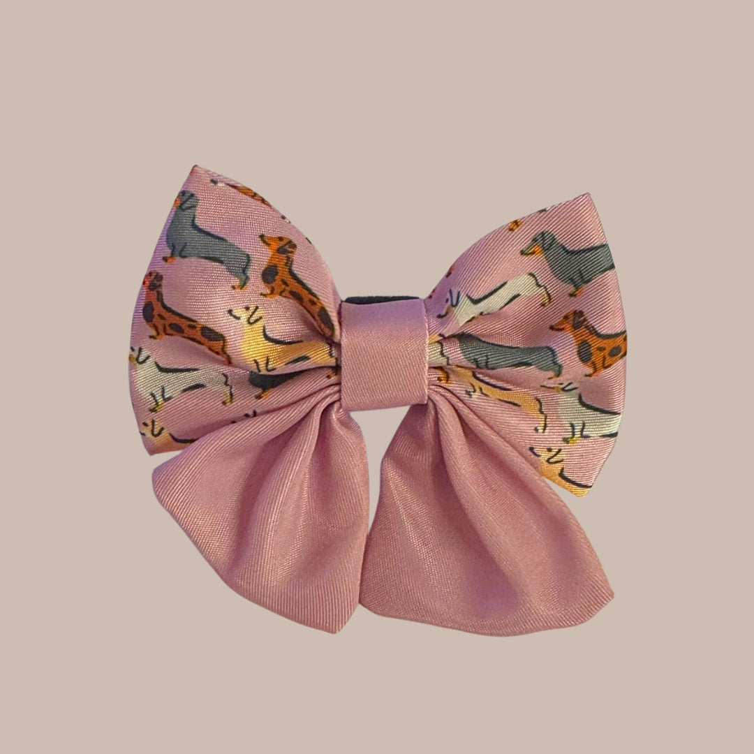 Pink Sophisticated Sausage Sailor Bow