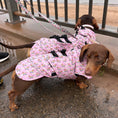Load image into Gallery viewer, Chasing Rainbows Pink Polartec Fleece Waterproof Dachshund Coat Sausage Dog
