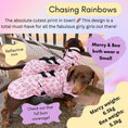 Load image into Gallery viewer, Chasing Rainbows Pink Polartec Fleece Waterproof Dachshund Coat Sausage Dog
