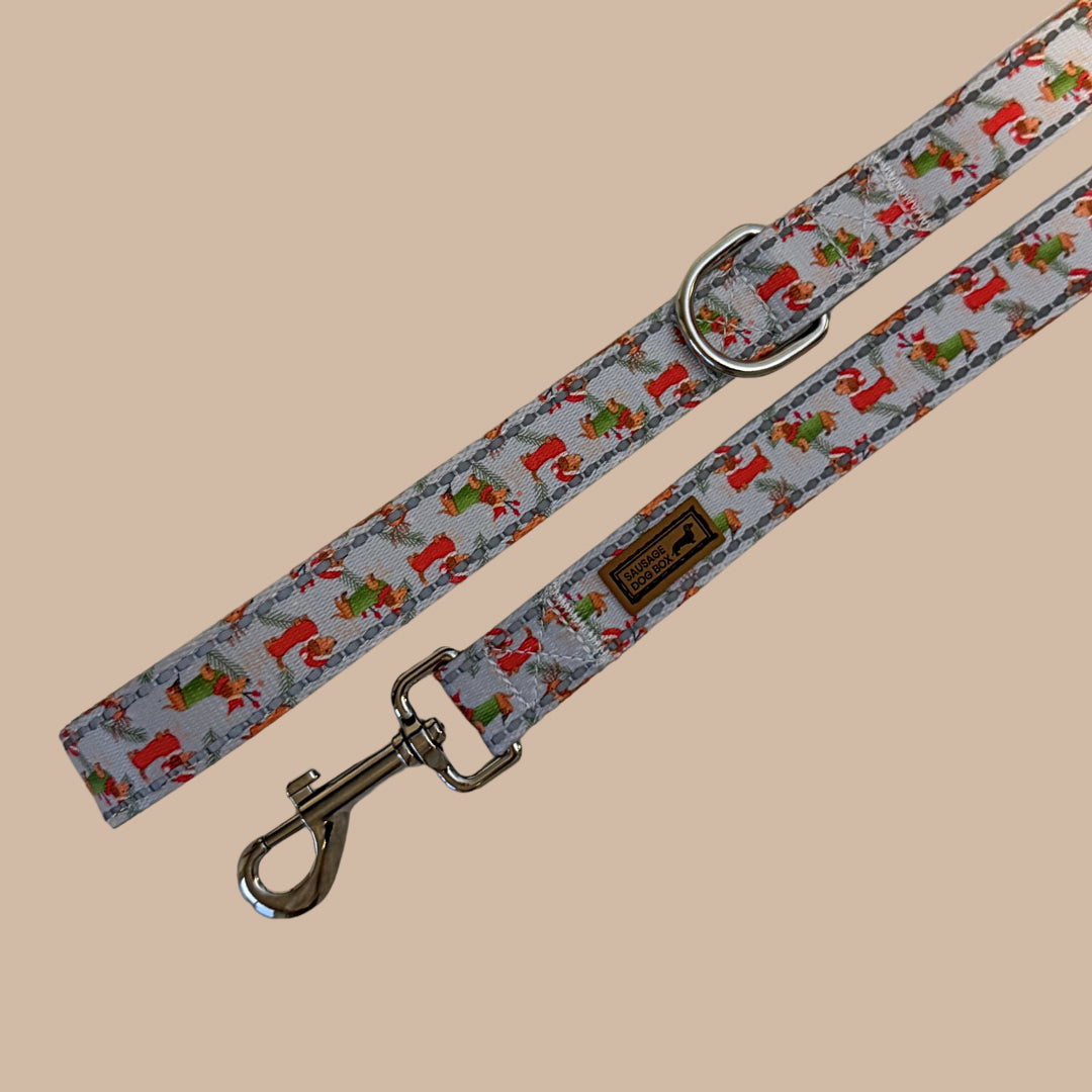 Frosty Sausages Doxie Dog Lead