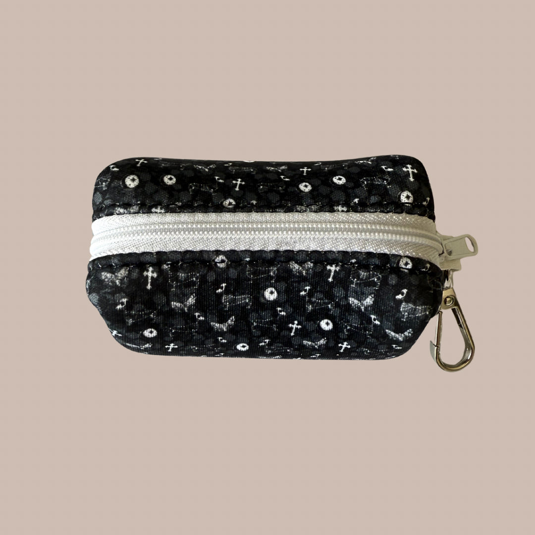 Black Twilight Doxie Clip On Poop Bag Holder