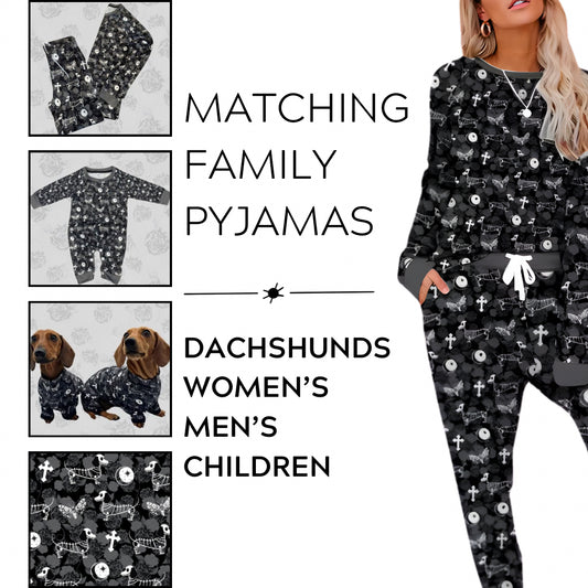 Matching Family Halloween Dachshund Print Pj’s | Twilight Doxie
