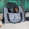 Load image into Gallery viewer, Sausage Dog Box Adventure Dachshund Backpack Carrier Airline Approved Holdall
