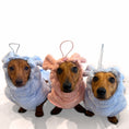 Load image into Gallery viewer, Frosted Blue DoxieRobe - Bamboo Dachshund Bath Robe
