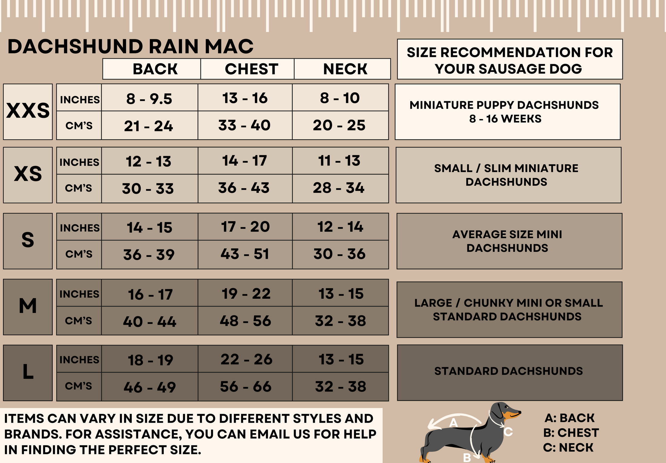 Nautical Blue Waterproof Naked Dachshund Coat / Rain Mac  | Sausage Dog Box