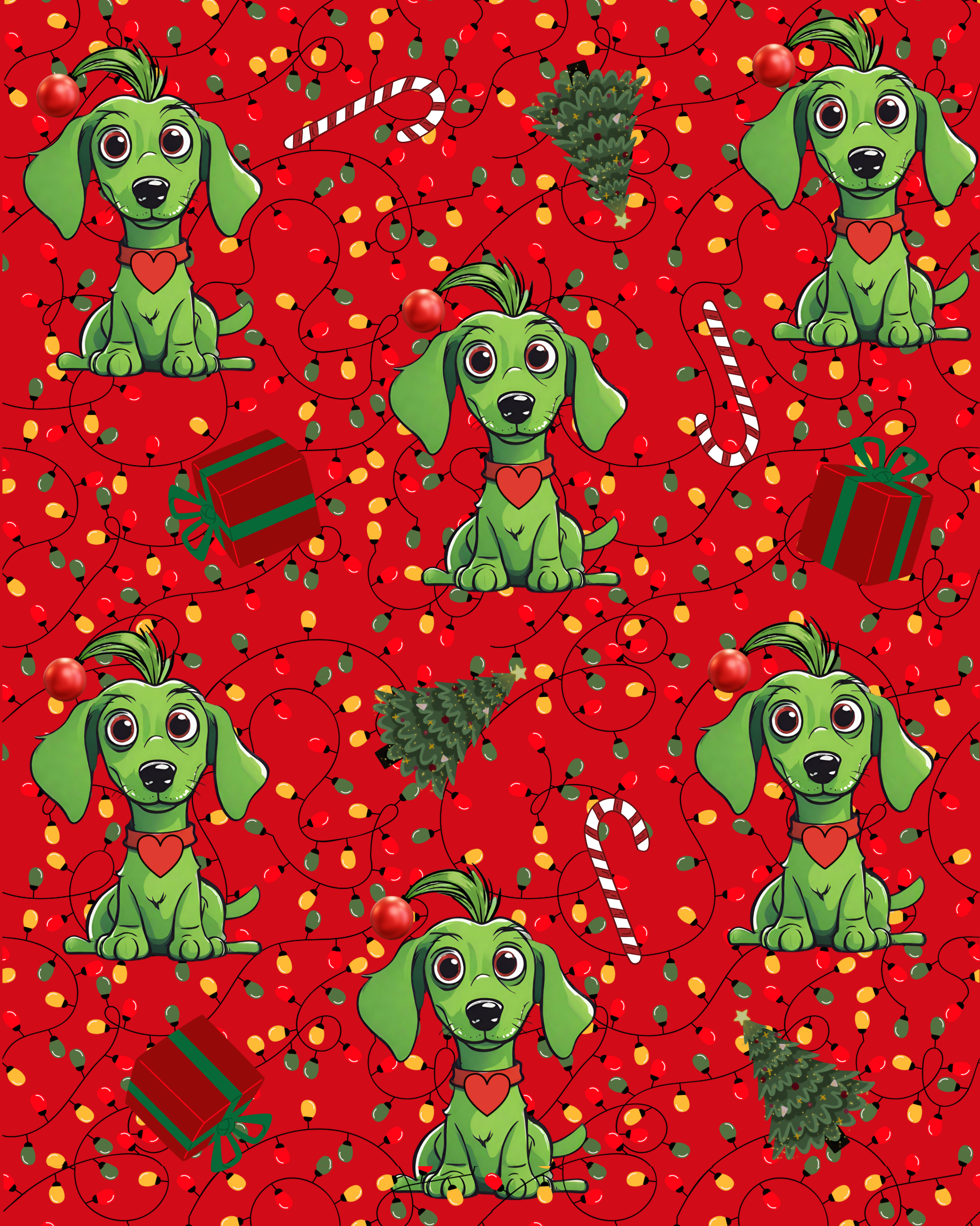 ‘Meanie Weenie’ Red  Dachshund Christmas Lead
