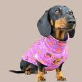 Load image into Gallery viewer, Fun Floss Purple Circus Dachshund Fleece Jumper / Sweater | Sausage Dog Box
