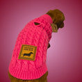 Load image into Gallery viewer, Raspberry Ripple Luxury Cable Knit Dachshund Jumper - Sausage Dog Box
