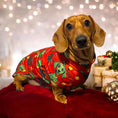 Load image into Gallery viewer, Red Dachshund Christmas Second Skin Tee - ‘Meanie Weenie’ | Sausage Dog Clothes

