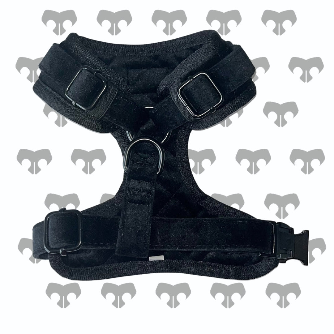 BARK AVENUE Luxury Adjustable Harness - Black Velvet