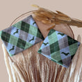 Load image into Gallery viewer, Blue Highland Argyle Dachshund Dog Snood
