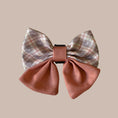 Load image into Gallery viewer, Chestnut Plaid Beige Argyle Sailor Bow

