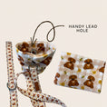 Load image into Gallery viewer, Honey Bear dachshund snood showing lead hole and matching accessories.
