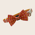 Load image into Gallery viewer, Tutti Fruitti dachshund bow tie attached to a collar
