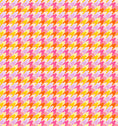 Load image into Gallery viewer, Tutti Fruitti pink, orange and cream houndstooth fabric pattern
